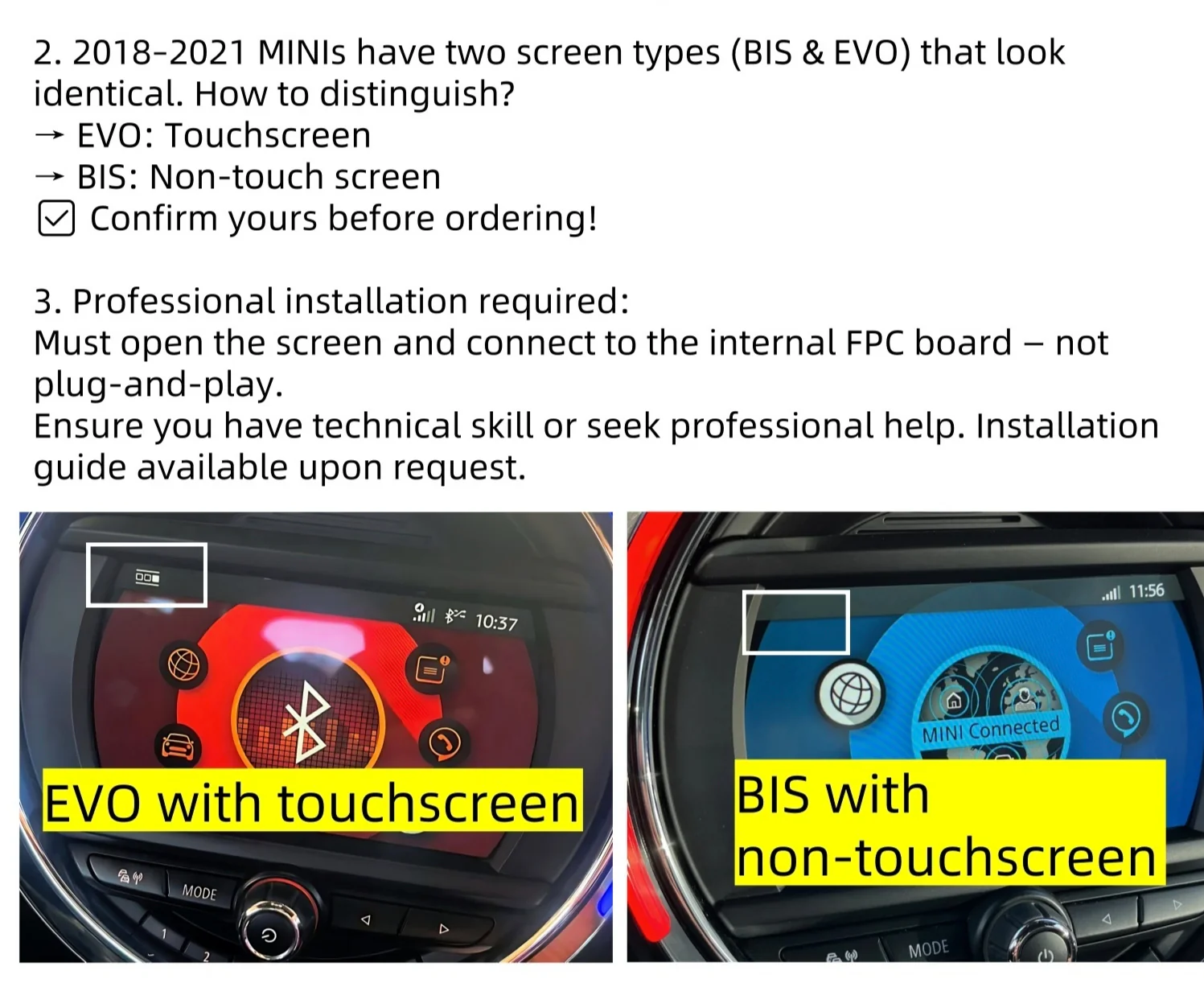 MINI BIS01 APPLE CARPLAY AND ANDROID AUTO INTERFACE - Image 4